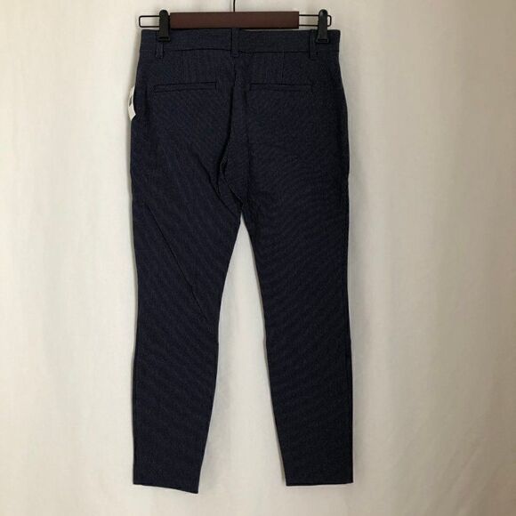 NWT Skinny Bi-Stretch Ankle Navy Stripe Pants - Picture 3 of 5